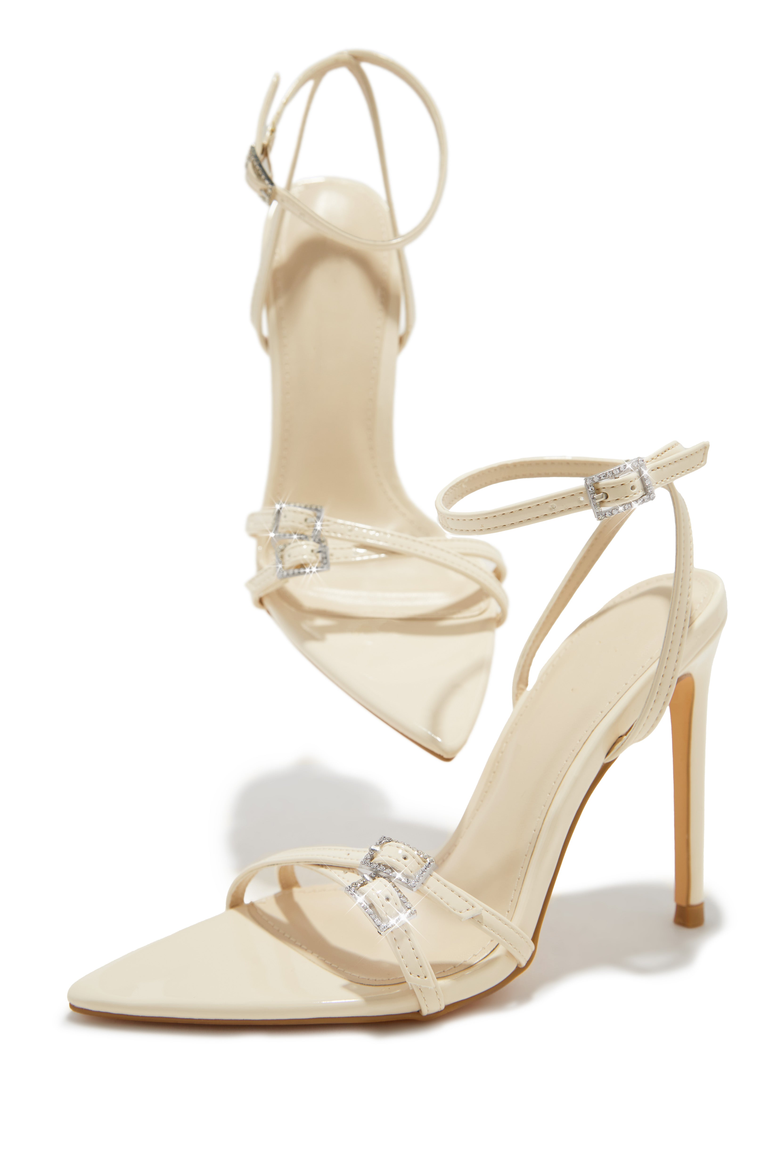 Miss Lola Glamorous Party Bone Embellished High Heels MISS LOLA