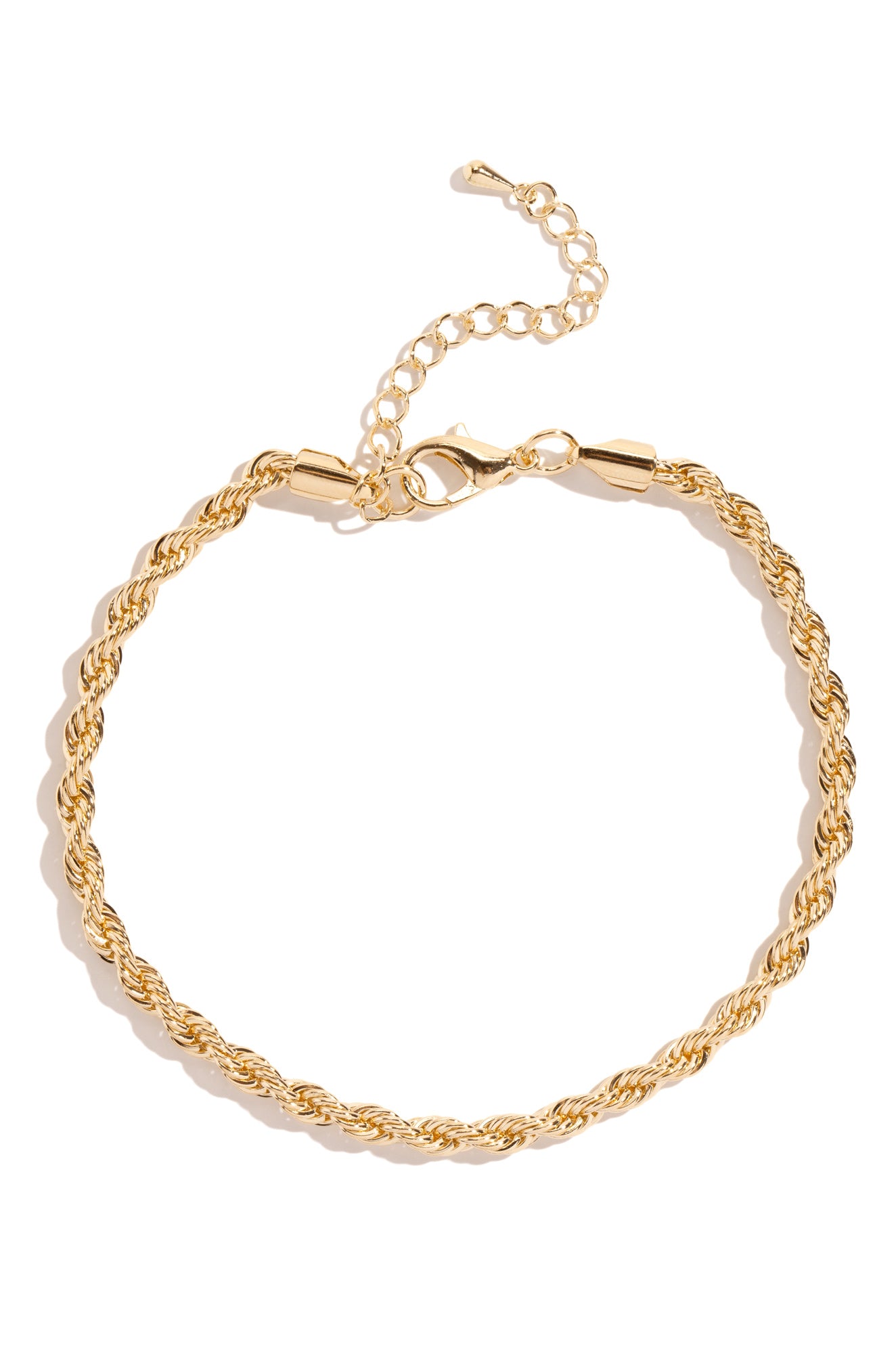 Gold rope chain on sale anklet