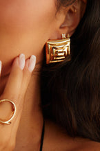 Load image into Gallery viewer, Yanira Square Statement Earring - Gold
