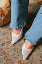 Load image into Gallery viewer, Chloey Slingback Mid Heel Pumps - Ivory
