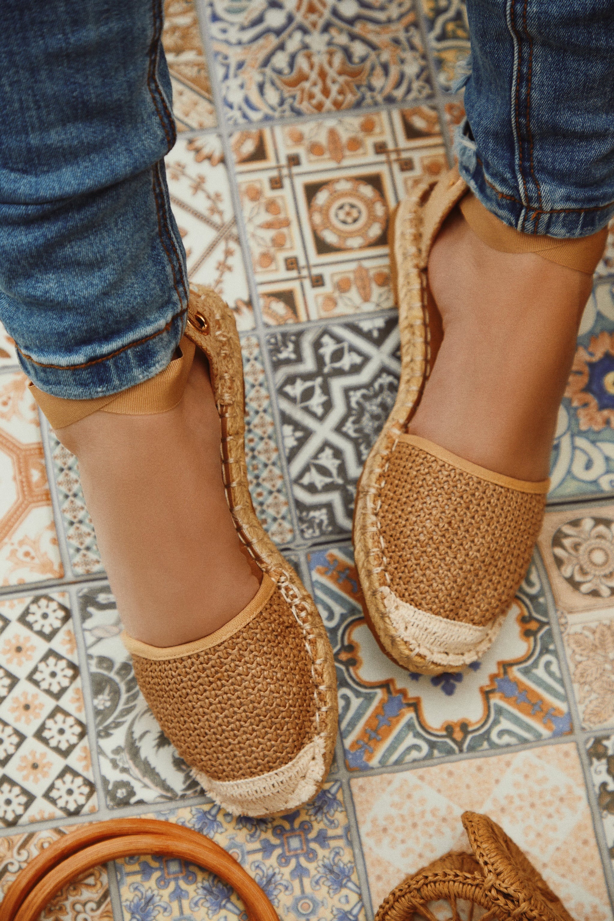 Tan espadrille flats online