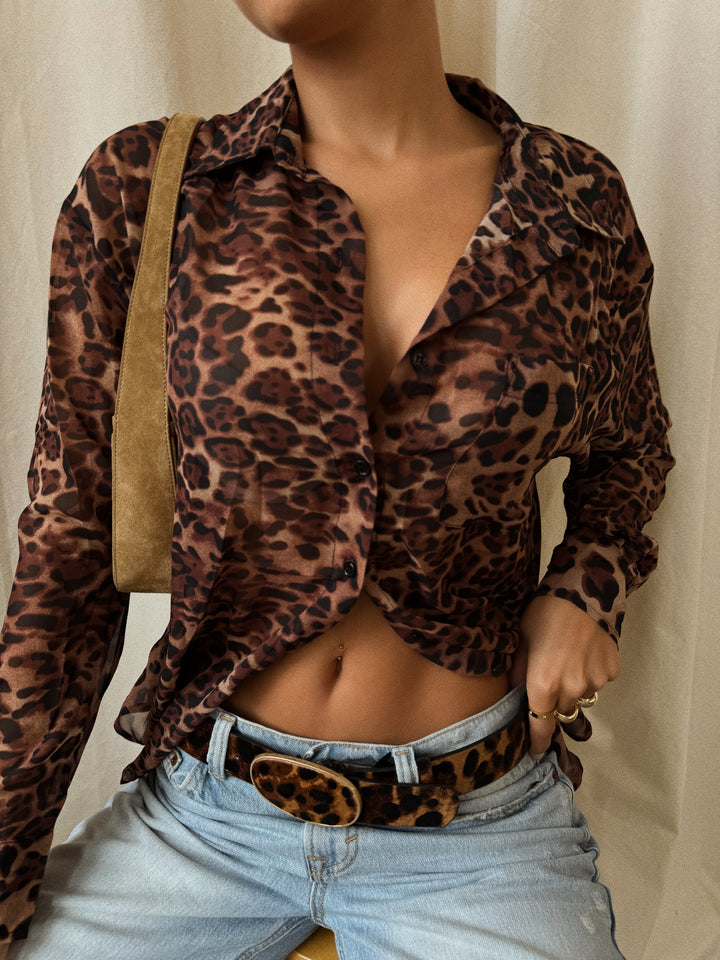 Load image into Gallery viewer, Kallie Long Sleeve Top - Leopard
