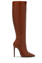 Load image into Gallery viewer, Genesis Knee High Heel Boots - Tan
