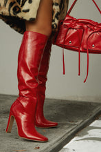 Load image into Gallery viewer, Adelaisa Knee High Heel Boots - Red
