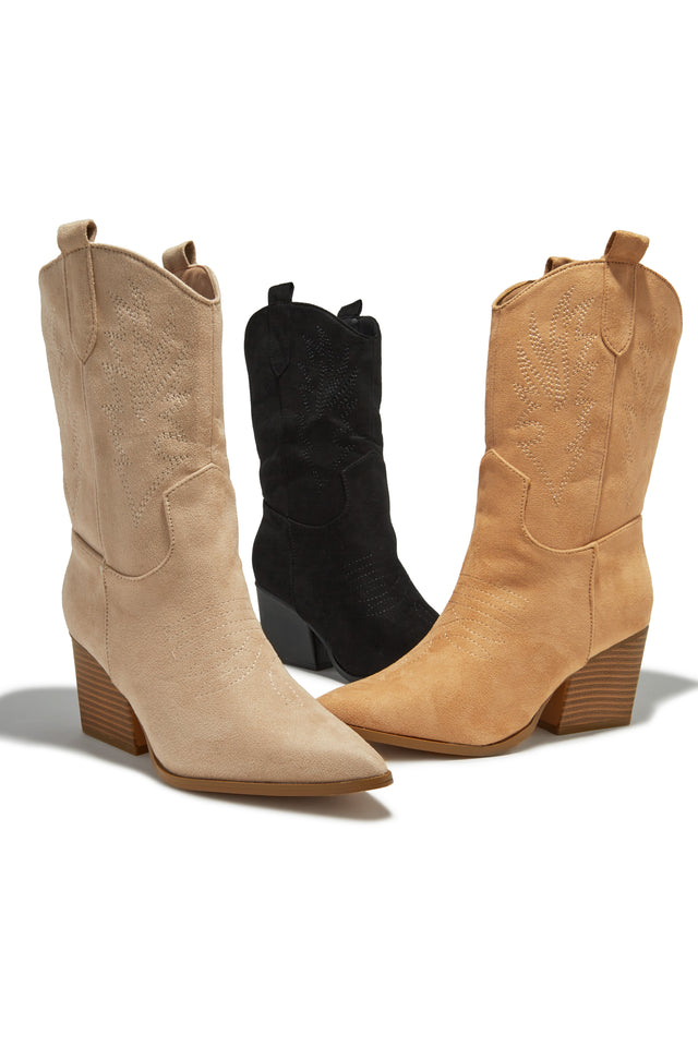 Load image into Gallery viewer, All Colors Available - Khaki, Black and Nude Cowgirl Boots
