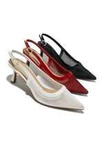 Load image into Gallery viewer, Chloey Slingback Mid Heel Pumps - Ivory
