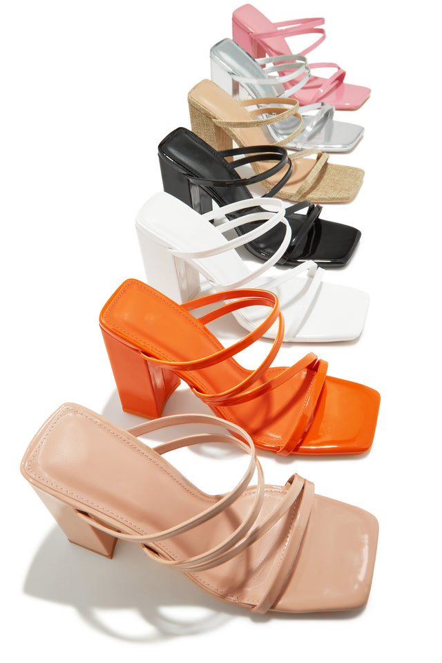 Load image into Gallery viewer, Jaziel Block Heel Mules - Orange
