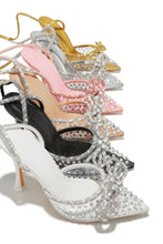 Load image into Gallery viewer, Elina Embellished Ankle Strap Pumps - Silver
