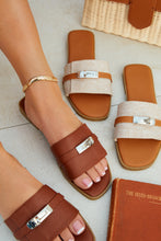 Load image into Gallery viewer, Bianca Slip On Sandals - Tan
