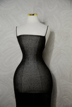 Load image into Gallery viewer, Marlina Lurex Knit Midi Dress - Black
