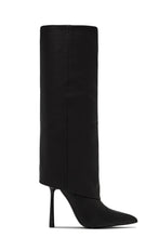 Load image into Gallery viewer, Kourt Knee High Heel Boots - Black
