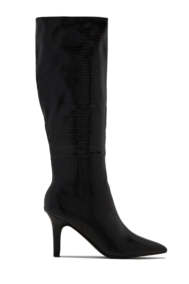 Load image into Gallery viewer, Sarai Knee High Heel Boots - Cherry
