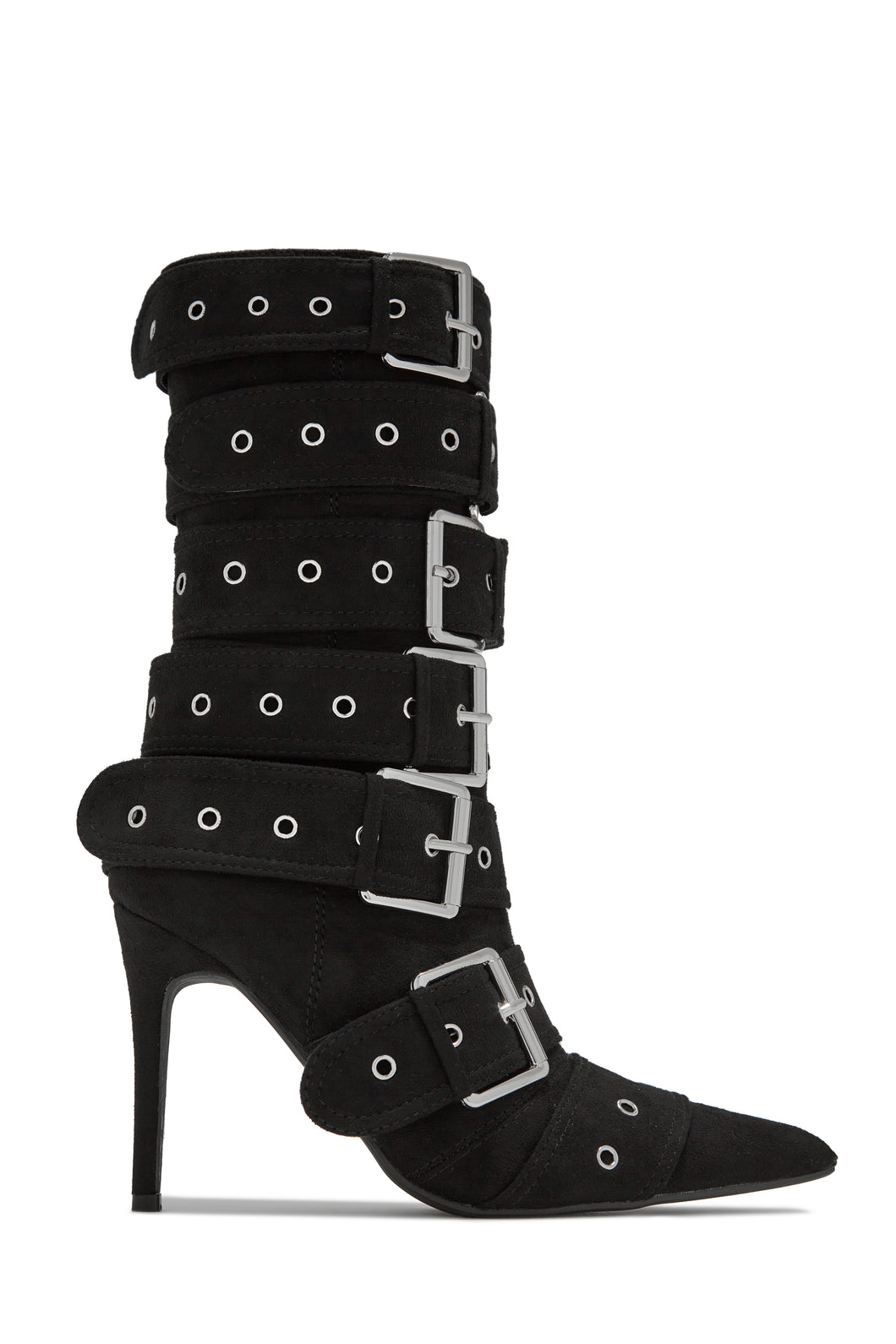 Camille Above The Ankle High Heel Boots - Black