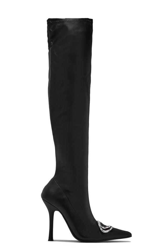 Load image into Gallery viewer, Black Thigh High Boots
