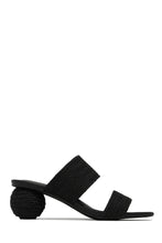 Load image into Gallery viewer, Black Mid Heel Mules
