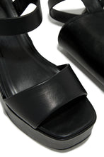 Load image into Gallery viewer, Sunday Views Platform Block High Heels - Black
