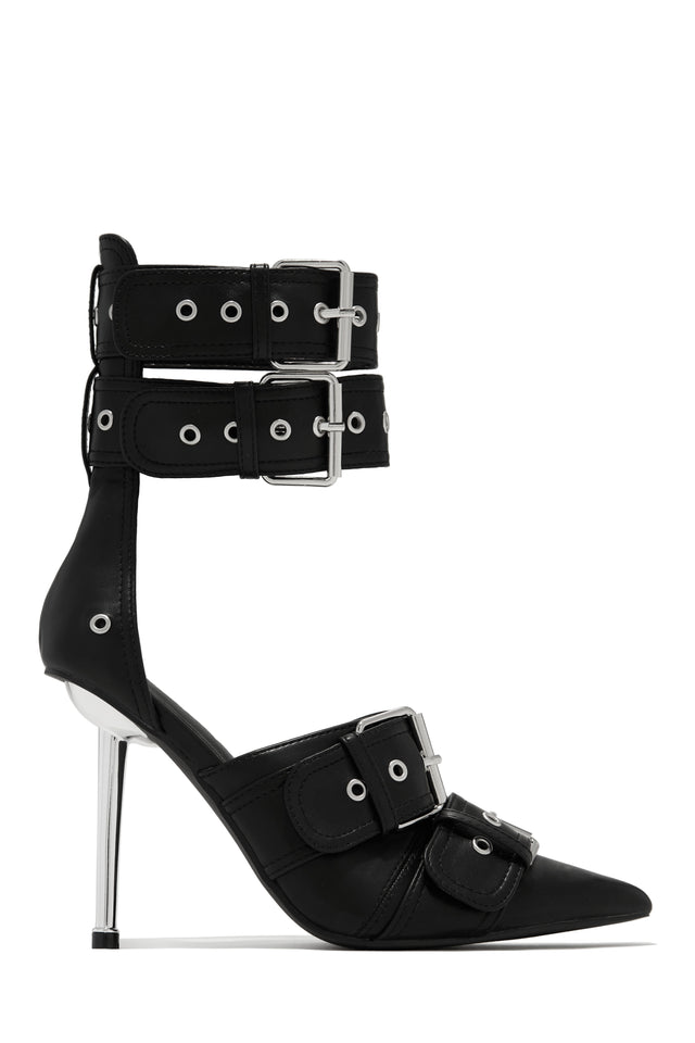 Load image into Gallery viewer, Kora Ankle Strap Pumps - Black
