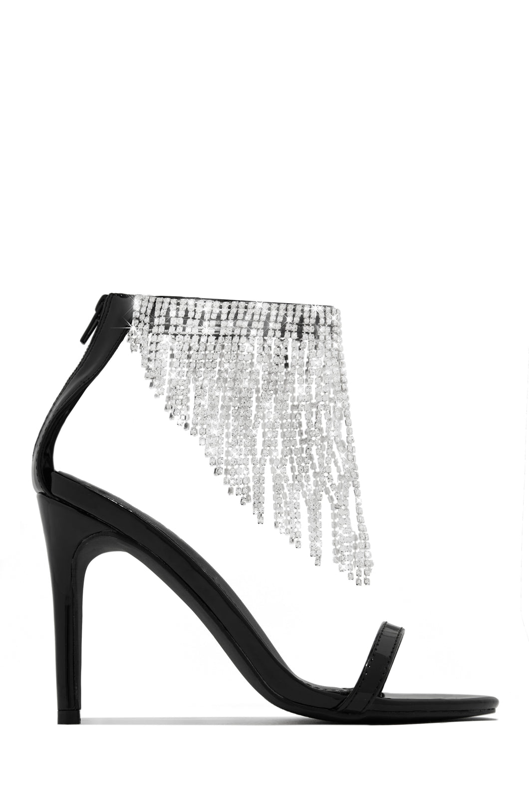 Formal Icon Embellished Dangle Heels - Black