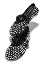 Load image into Gallery viewer, Marlie Embellished Mesh Flats - Black
