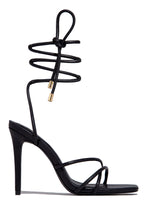 Load image into Gallery viewer, Holly Lace Up Strappy Heels - Black

