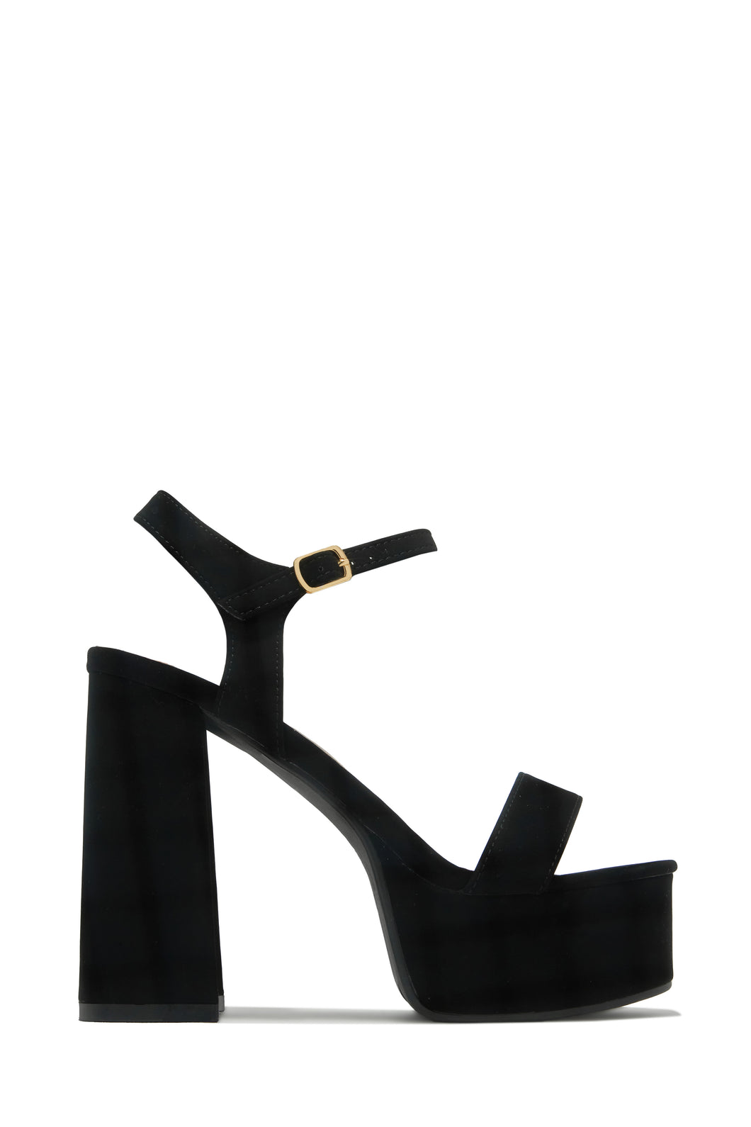 Haley Platform Block Heels - Black