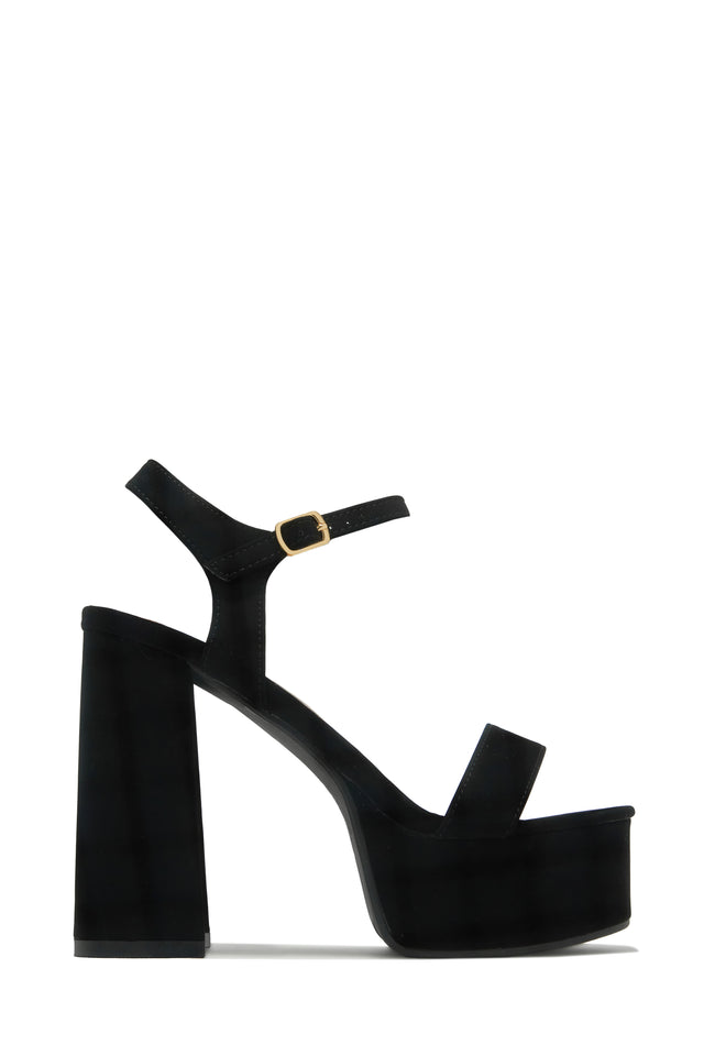 Load image into Gallery viewer, Haley Platform Block Heels - Black
