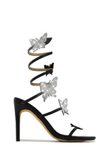 Load image into Gallery viewer, Black Single Sole Heels with Embellished Butterflies
