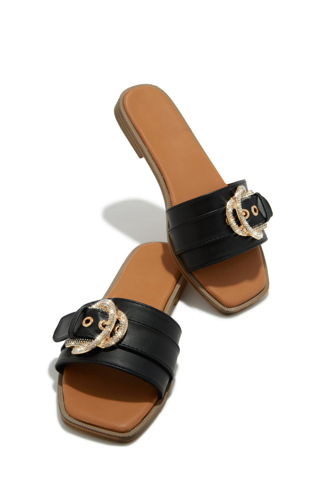 Load image into Gallery viewer, Black Slip On Sandals
