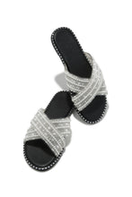 Load image into Gallery viewer, Fun Weekend Embellished Slip On Sandals - Black
