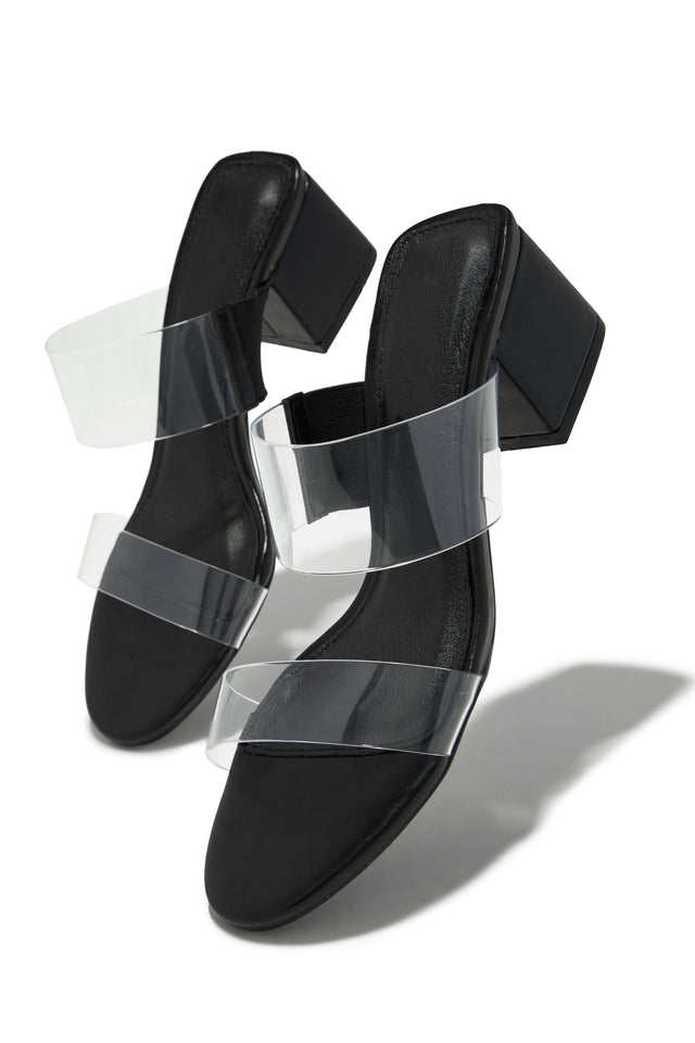 Load image into Gallery viewer, Black Summer Chunky Heels
