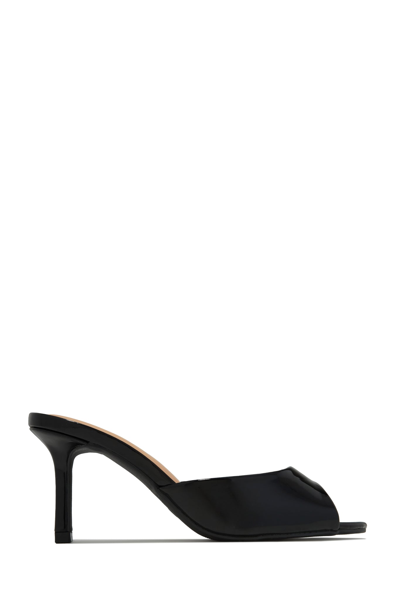 Miss Lola | Natani Black Mid Heel Mules – MISS LOLA