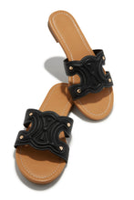 Load image into Gallery viewer, Paris Trips Slip On Sandals - Black
