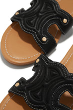 Load image into Gallery viewer, Paris Trips Slip On Sandals - Black
