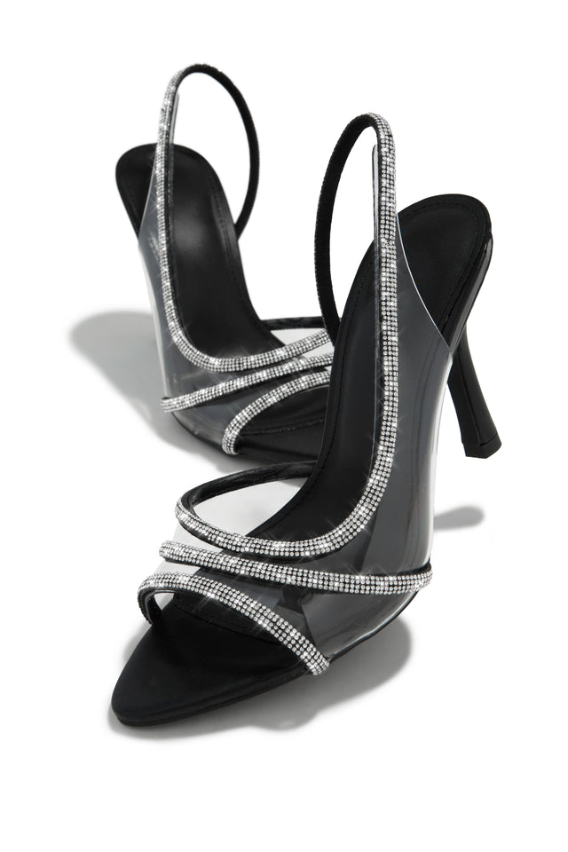 Load image into Gallery viewer, Mallory Embellished High Heels - Black
