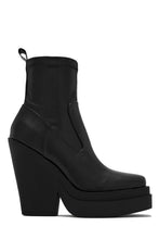 Load image into Gallery viewer, Aleksandra Block Heel Platform Ankle Boots - Zebra
