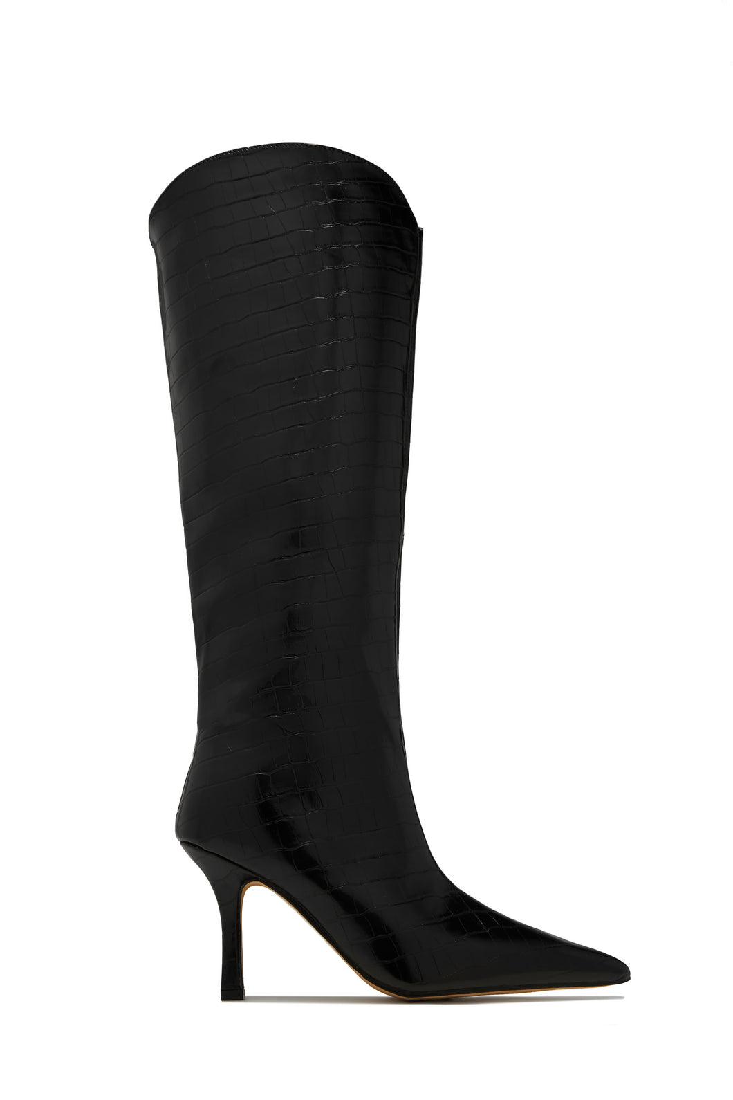 Shyla Knee High Boots - Black