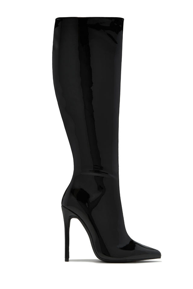 Load image into Gallery viewer, Genesis Knee High Heel Boots - Black
