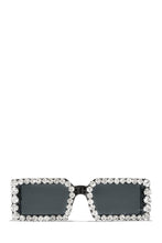Load image into Gallery viewer, Cuff It Embellished Squared Sunglasses - Green Blue
