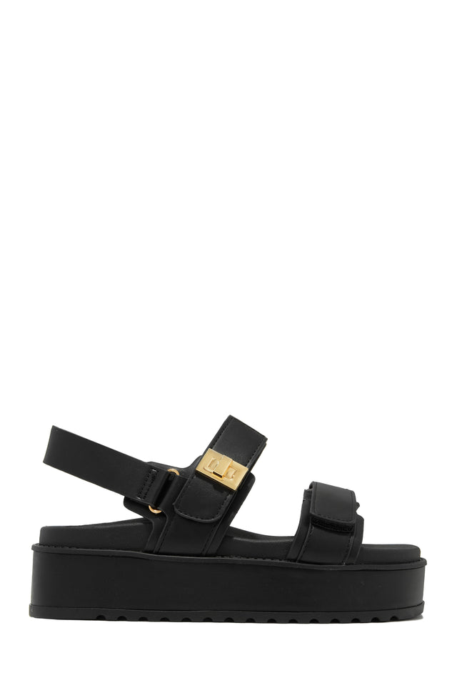 Load image into Gallery viewer, Mykonos Sun Platform Sandals - Black
