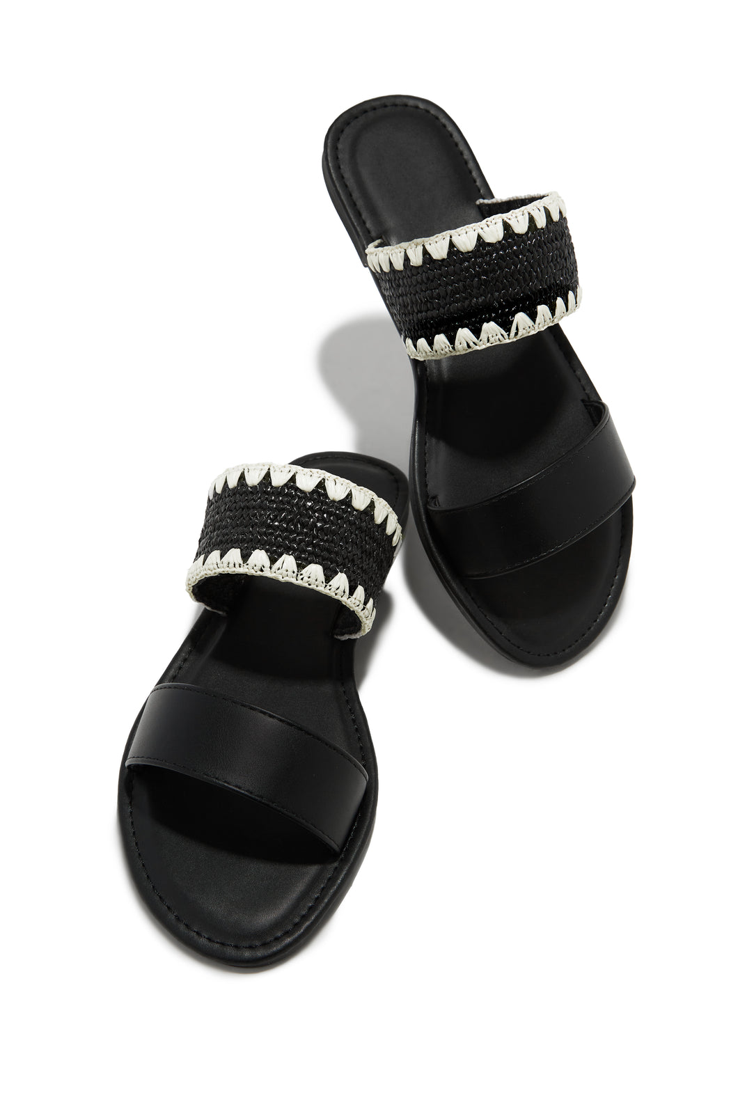 Janice Slip On Sandals - Black