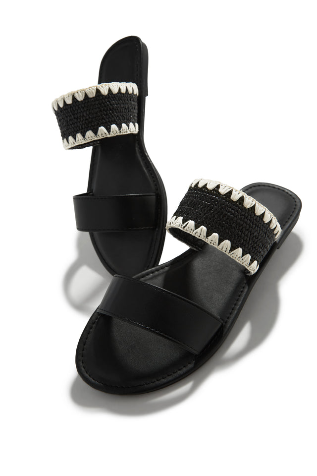 Load image into Gallery viewer, Janice Slip On Sandals - Black
