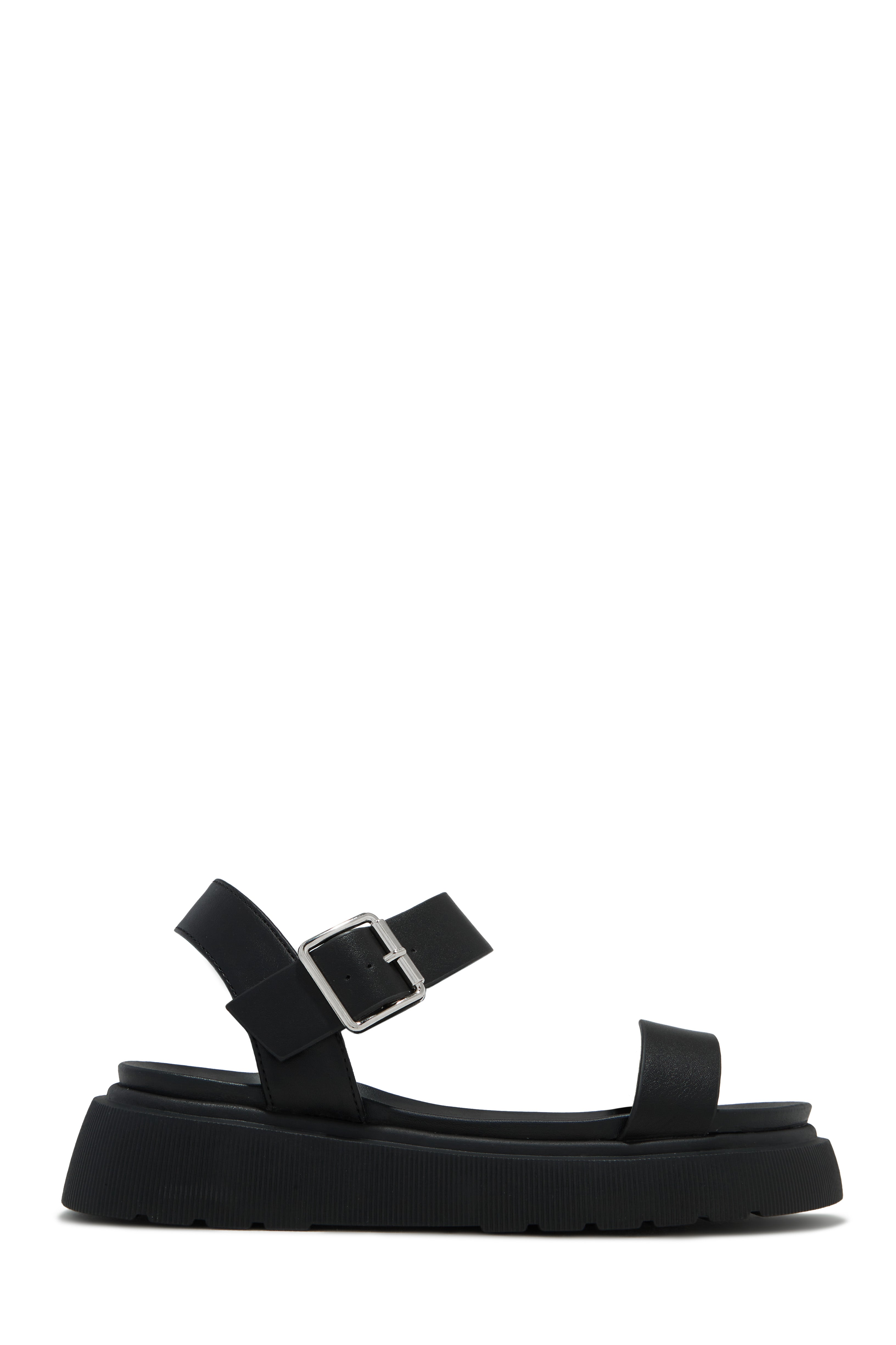 Miss Lola | Ameline Black Chunky Sandals – MISS LOLA