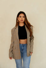 Load image into Gallery viewer, Brown Plaid Blazer
