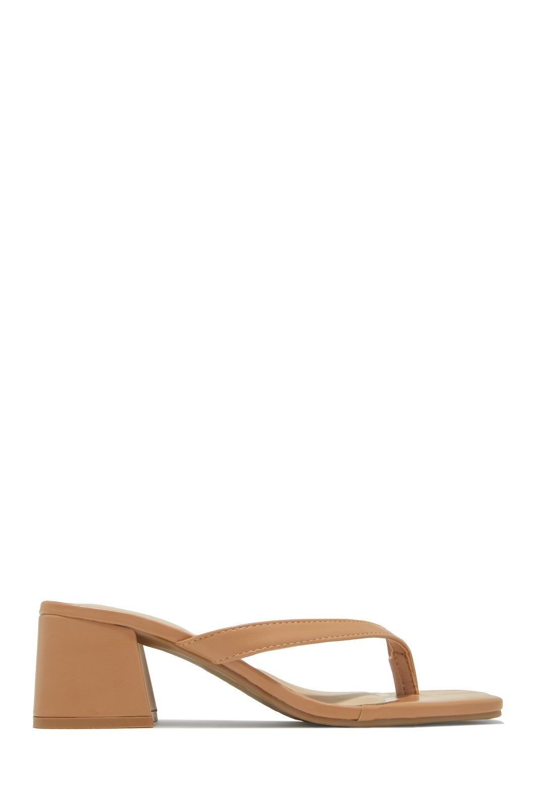 Talia Block Heel Mules - Nude