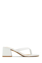 Load image into Gallery viewer, Talia Block Heel Mules - White
