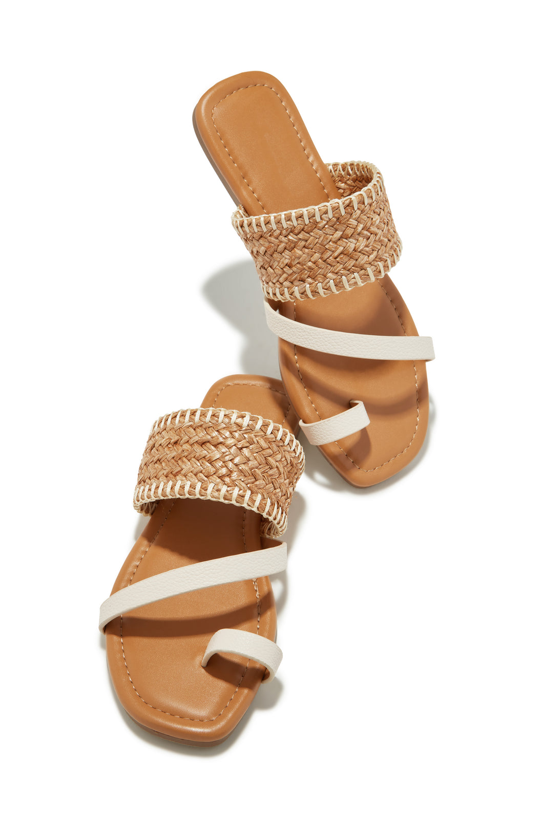 Bone Slip On Sandals