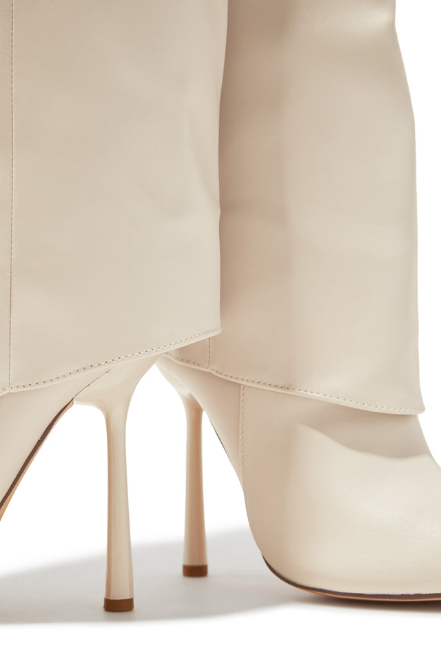 Load image into Gallery viewer, Kourt Knee High Heel Boots - Bone
