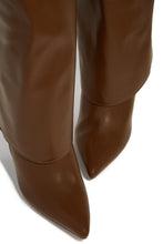 Load image into Gallery viewer, Kourt Knee High Heel Boots - Brown
