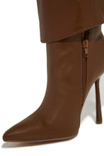 Load image into Gallery viewer, Kourt Knee High Heel Boots - Brown
