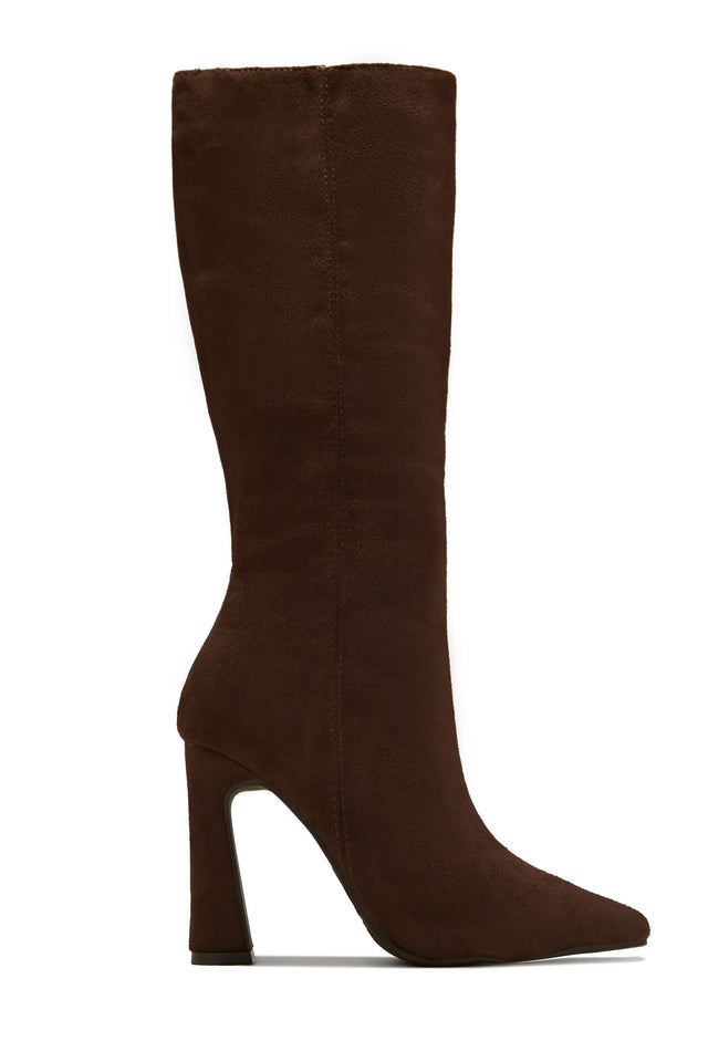 Load image into Gallery viewer, Stella Knee High Heel Boots - Brown
